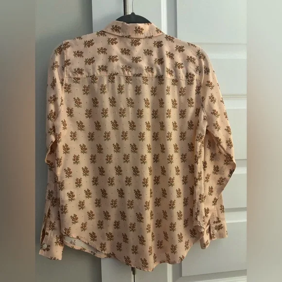 Spartina 449 Pink and Orange Floral Lois Button-Down Top - Picture 4 of 4